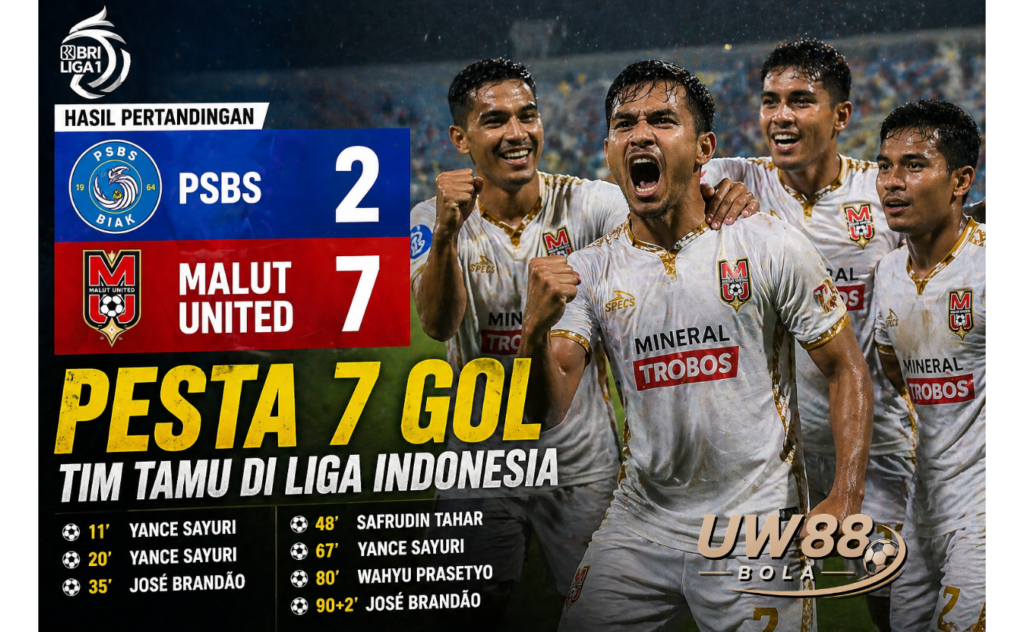 UW88 Bola Bongkar Hasil PSBS vs Malut United Pesta 7 Gol Tim Tamu Liga Indonesia