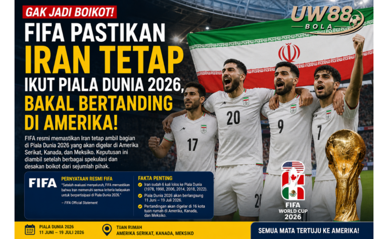 UW88 Bola – Gak Jadi Boikot! FIFA Pastikan Iran Tetap Ikut Piala Dunia 2026, Bakal Bertanding di Amerika - UW88 Bola
